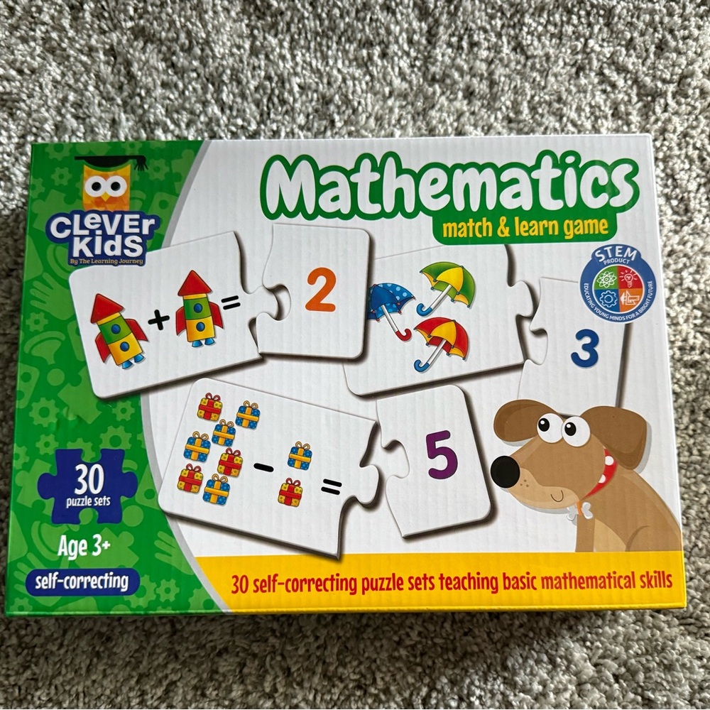 clever Kids- Mathematics Match & Learn Game - Multicolor